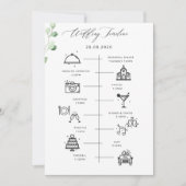 Programme de calendrier Mariage vert et bienvenue (Devant)