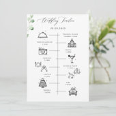 Programme de calendrier Mariage vert et bienvenue (Debout devant)