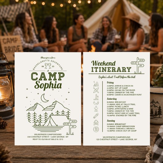 Programme de camping pour enterrement de vie de je