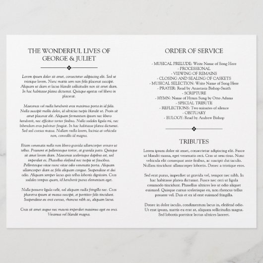 Programme de célébration conjointe minimale de la  (Dos)