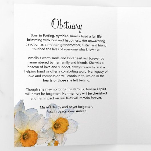 Programme de célébration de la jonquille du printe (Intérieur en premier)