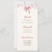 Programme de célébration de la Quinceañera rose (Dos)