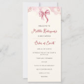 Programme de célébration de la Quinceañera rose (Devant)