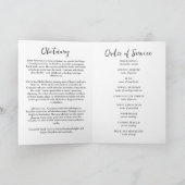 Programme de célébration de la vie avec photo de c (Intérieur)