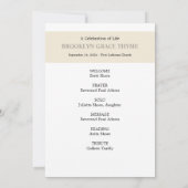 Programme de célébration de la vie avec photo enca (Dos)