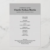 Programme de célébration de la vie avec titre en f (Verso)