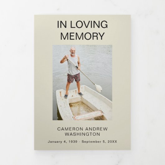 Programme de célébration de la vie d'Alzheimer (Page de couverture)