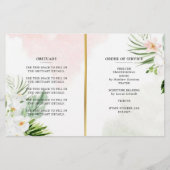 Programme de célébration de la vie dans un budget  (Dos)