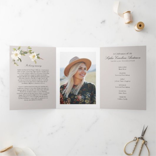 Programme de célébration de la vie de la Croix-Bla (Intérieur)