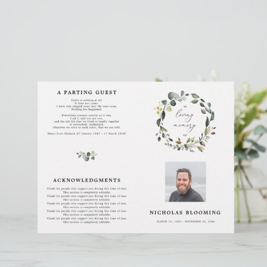 Programme De Célébration De La Vie De L'Eucalyptus (Debout devant)