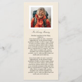 Programme de célébration de la vie des fleurs du c (Dos)