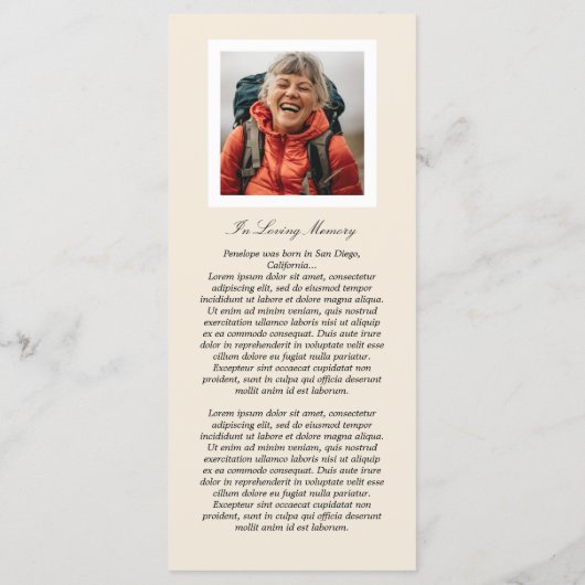 Programme de célébration de la vie des fleurs du c (Dos)