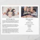 Programme de célébration de la vie en 3 photos pli (Dos)