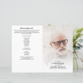 Programme de célébration de la vie en 3 photos pli (Debout devant)