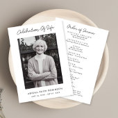 Programme de célébration de la vie en photo de scr