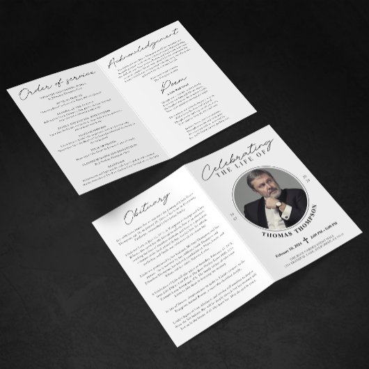 Programme de célébration de la vie Service commémo