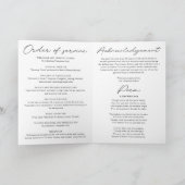 Programme de célébration de la vie Service commémo (Intérieur)