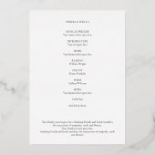 Programme de célébration de vie de deuil en feuill (Verso)