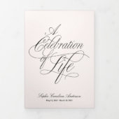 Programme de célébration de vie Scripty (Page de couverture)