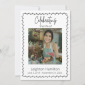 Programme de célébration des funérailles de la feu (Devant)