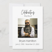 Programme de célébration funéraire simple de vie (Devant)