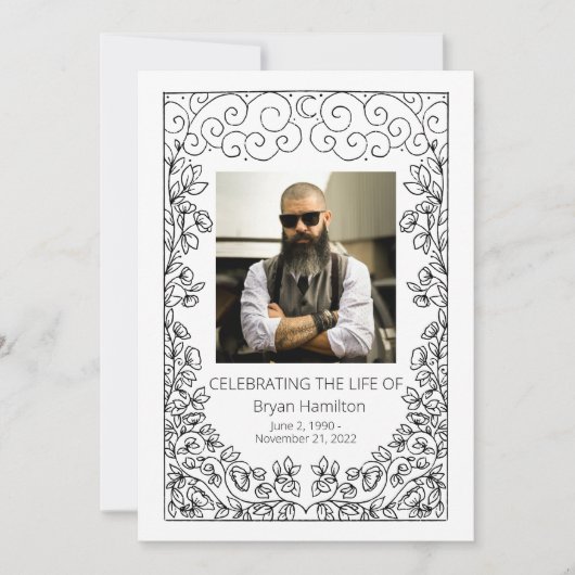 Programme de célébrations funéraires de la dentell (Devant)