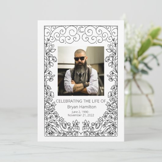 Programme de célébrations funéraires de la dentell (Debout devant)