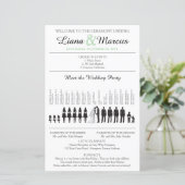 Programme de cérémonie à silhouettes simples (Debout devant)