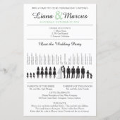 Programme de cérémonie à silhouettes simples (Devant)