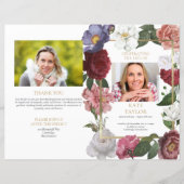 Programme de cérémonie de commande de fleurs de de (Devant)