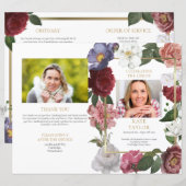 Programme de cérémonie de commande de fleurs mémor (Devant / Derrière)