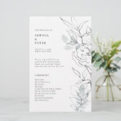 Programme de cérémonie de croquis de feuillage bot (Debout devant)