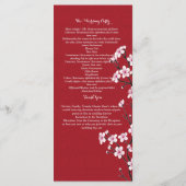 Programme de cérémonie de fleurs de cerisier (Dos)