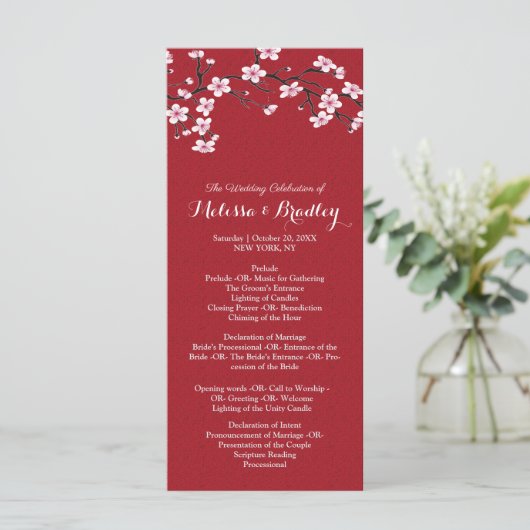 Programme de cérémonie de fleurs de cerisier (Debout devant)