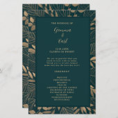 Programme de cérémonie de la feuille de feuillage (Devant / Derrière)