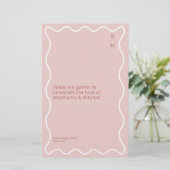 Programme de cérémonie de la frontière rose et bla (Debout devant)