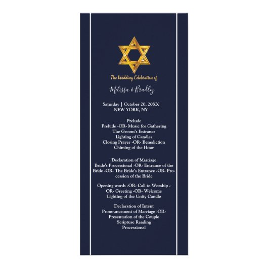 Programme de cérémonie de la Marine et de l'étoile (Devant)