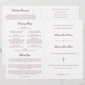 Programme de cérémonie de la messe des Mariages ca (Devant / Derrière)