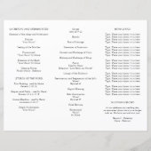 Programme de cérémonie de mariage à la fleur sauva (Dos)