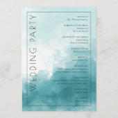 Programme de cérémonie de mariage à l'aquarelle bl (Dos)