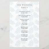 Programme de cérémonie de mariage à l'aquarelle de (Dos)