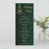 Programme de cérémonie de mariage à l'arbre de Noë (Debout devant)