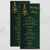 Programme de cérémonie de mariage à l'arbre de Noë (Devant / Derrière)