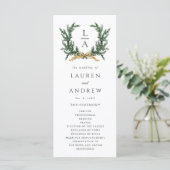 Programme de cérémonie de mariage à l'arc en or et (Debout devant)