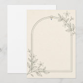 Programme de cérémonie de mariage à l'arche botani (Devant / Derrière)