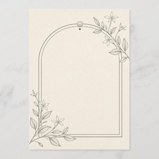 Programme de cérémonie de mariage à l'arche botani (Devant)