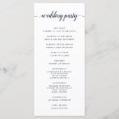 Programme de cérémonie de mariage à monogramme esp (Dos)