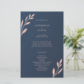 Programme de cérémonie de mariage à motif géométri (Debout devant)