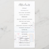 Programme de cérémonie de mariage à Paris à l'aqua (Dos)