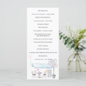 Programme de cérémonie de mariage à Paris à l'aqua (Debout devant)